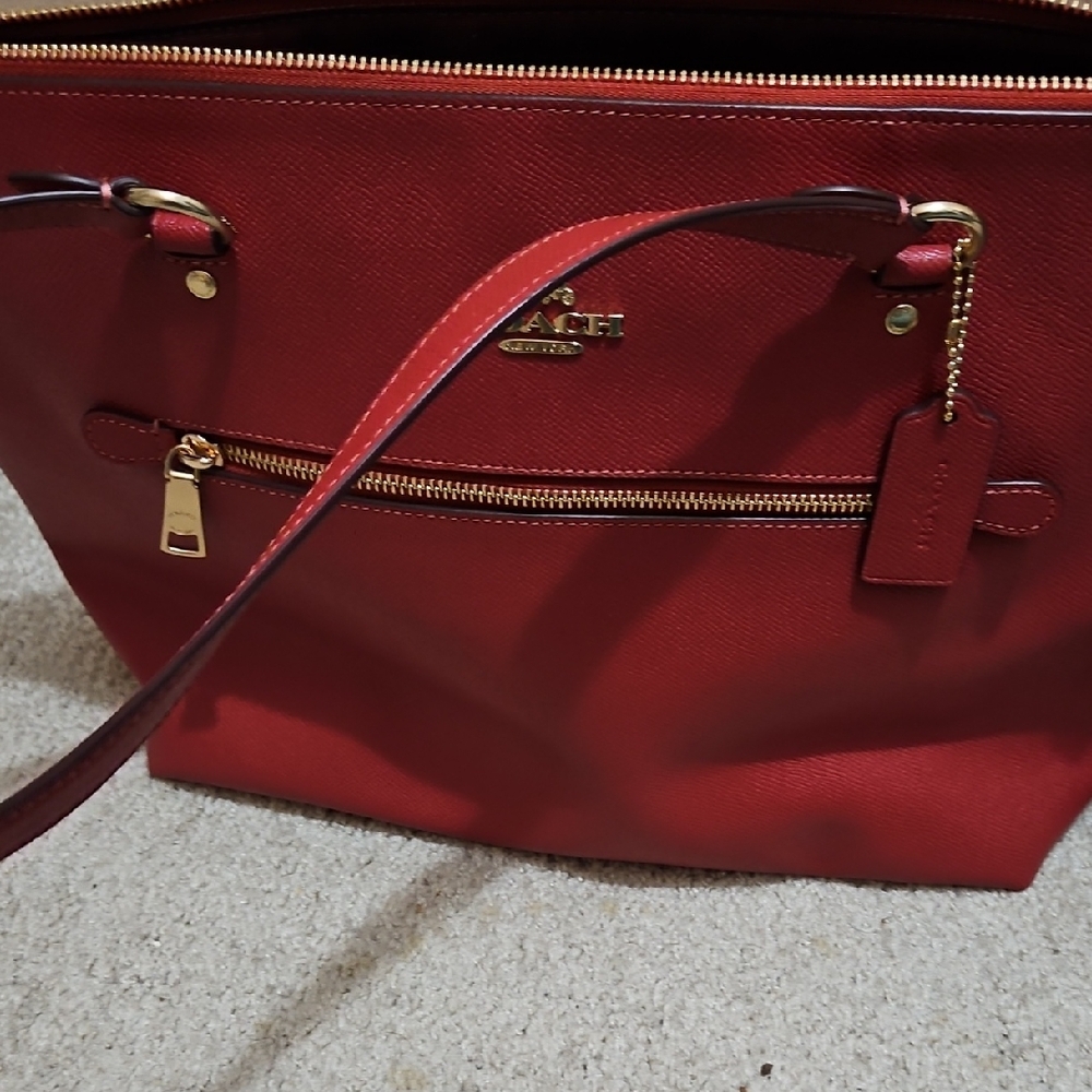 Coach Scarlet Leather Tote
